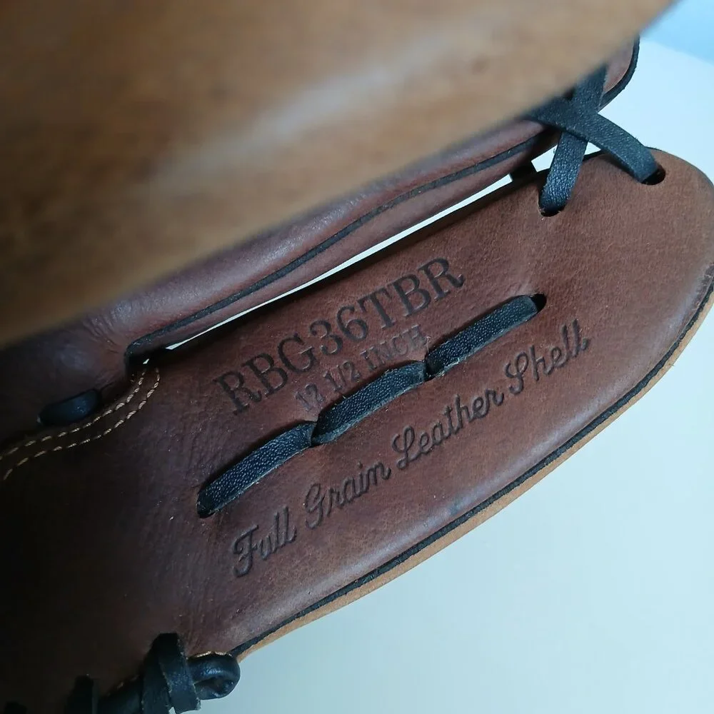 Rawlings Baseball Glove Mitt RBG36TBR 12.5 inch leather Shell - Picture 4 of 7